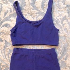 Bike short and crop top